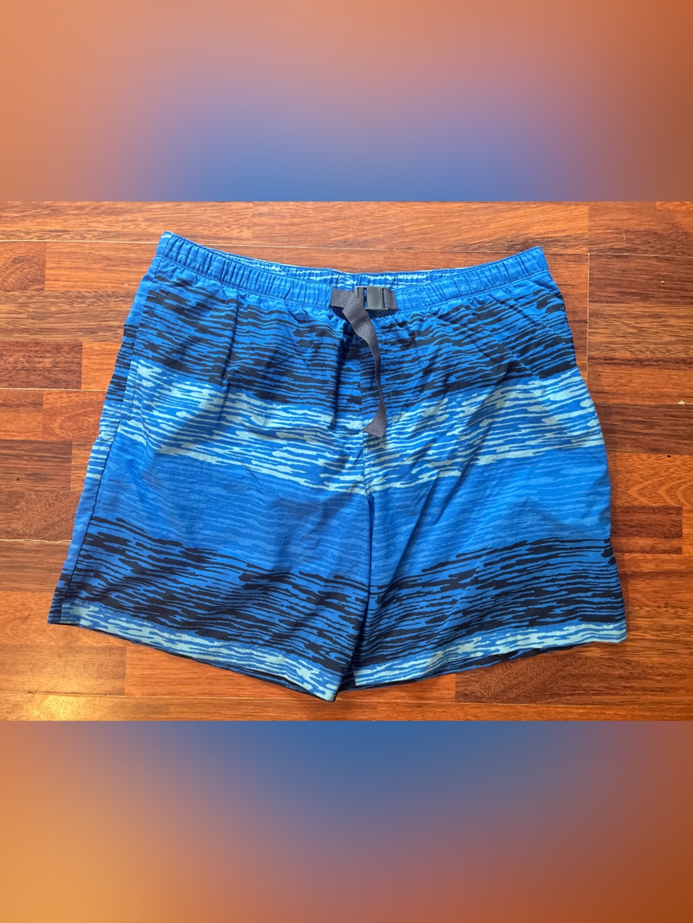 Men's Columbia Blue Patterned Swim Shorts